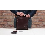 Сумка мужская Через плечо VISCONTI ML25 Taylor Кожаная Brown Коричневый Коричневый