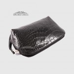 Косметичка женская CANPELLINI 436 Кожаная На одно отделение 2 BLACK CROCO Черный  Черный