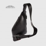 Сумка-Рюкзак на одно плечо CANPELLINI 1012 Кожаный На 4 отделения 7 BLACK FLOATER Черный  Черный