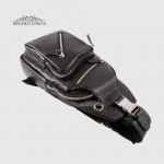 Сумка-Рюкзак на одно плечо GUARD 616 Кожаный На три отделения SIYAH CROCO Черный