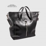 Сумка Женская Кожаная VALIENTE 934 c двумя ручками и ремнем на плечо  BLACK floater Черный