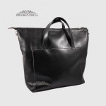 Сумка Женская Кожаная VALIENTE 934 c двумя ручками и ремнем на плечо  BLACK floater Черный