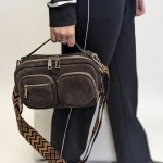Сумка Женская Кожаная VALIENTE 1244  SUEDE Brown Замш Коричневый  