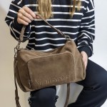 Сумка Женская Кожаная VALIENTE 1378  SUEDE Brown Замш Коричневый  
