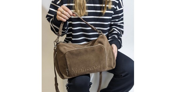 Купить Женскую Сумку VALIENTE 1378 SUEDE Brown Замш Коричневый в
