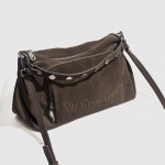 Сумка Женская Кожаная VALIENTE 1378  SUEDE Brown Замш Коричневый  