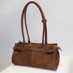 Сумка Женская Кожаная VALIENTE 1400  SUEDE Brown Замш Коричневый  