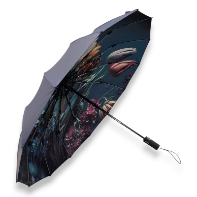 Зонт женский автомат MARIO MR-066 D.Blue_2 PU Polyester