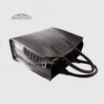 Сумка Женская BELLINI модель MONTECRISTO TOTE Элегантная и Роскошная из натур.  кожи класса Premium  BLACK croco Черный