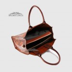 Сумка Женская BELLINI модель MONTECRISTO TOTE Элегантная и Роскошная из натур.  кожи класса Premium  BROWN phyton Красный питон