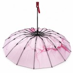 Зонт женский автомат POPULAR 299-16 Coral Lily 16 спиц Красный