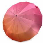 Зонт женский автомат MARIO MR-961-2 Pink Mirage 16 спиц Сатин Коралловый