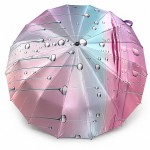 Зонт женский автомат MARIO MR-961-4 Crystal Drops 16 спиц Сатин Розовый