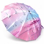 Зонт женский автомат MARIO MR-961-4 Crystal Drops 16 спиц Сатин Розовый