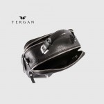 Сумка женская TERGAN 79133 кожаная маленькая с ремнем через плечо SIYAH FLOATER Черный