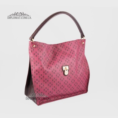Сумка женская TERGAN 78939 BORDO PRINT/KOYU BORDO