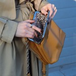 Сумка с фермуаром Женская Кожаная DIVITEI 1104 С отделением на защелке и молнии BROWN floater Коричневый