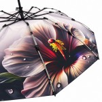 Женский зонт автомат Три Слона N7568-Butterfly Сапфировый гибискус, Фиолетовый