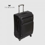 Чемодан текстильный TERGAN 46124 Средний На колесах с отделением под ноутбук SIYAH Textile Черный