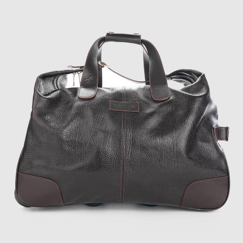 Сумка дорожная TONY BELLUCCI T-5121 кожаная на колесиках  886 BROWN Коричневый 