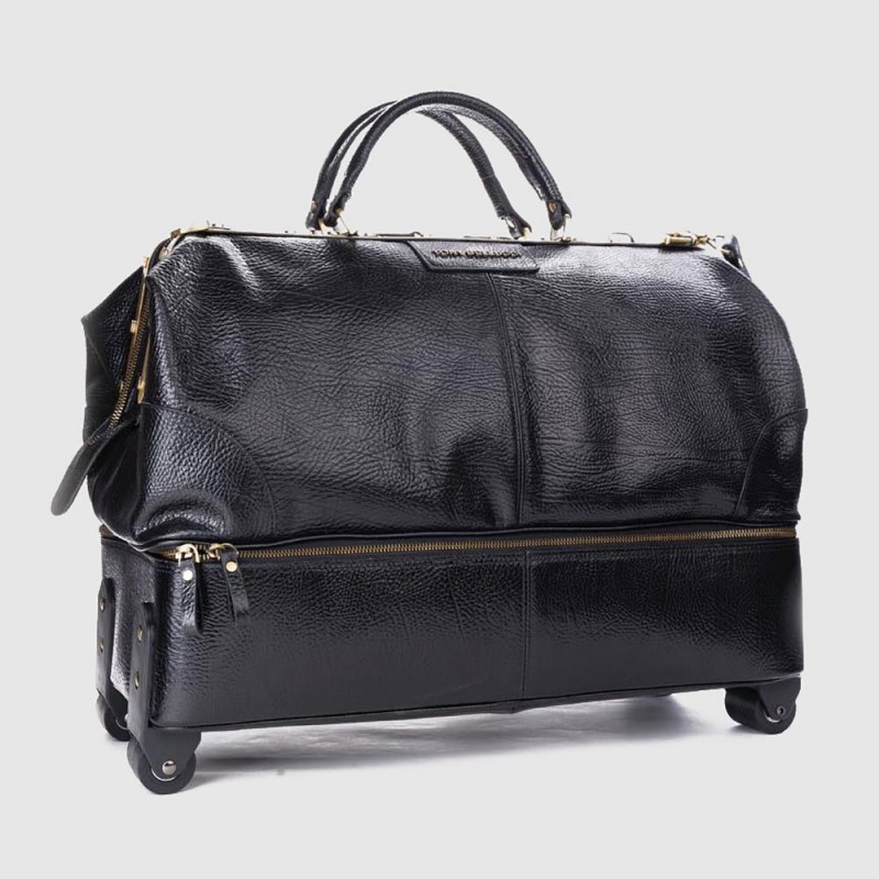 Сумка дорожная TONY BELLUCCI T-5251 кожаная на 4 колесах 893 BLACK 