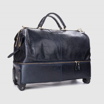 Сумка дорожная TONY BELLUCCI T-5251 кожаная на 4 колесах894 NAVY BLUE