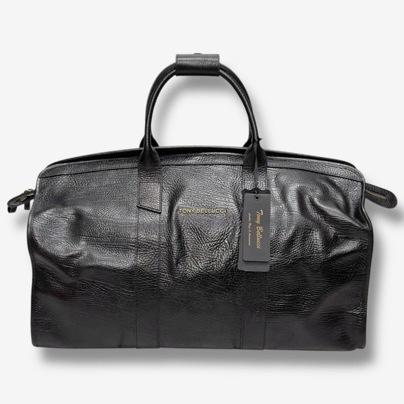 Сумка дорожная спортивная кожаная TONY BELLUCCI T-5249  893 BLACK Черный 