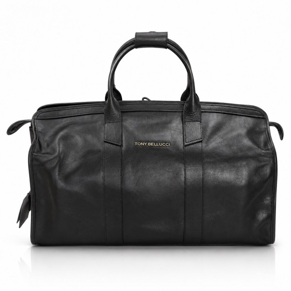 Сумка дорожная кожаная TONY BELLUCCI T-5249-KR-01 BLACK Черный