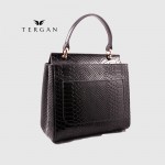 Сумка Женская Кожаная TERGAN 79481  SIYAH PITON / SIYAH ANALIN Черный