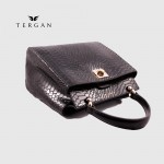 Сумка Женская Кожаная TERGAN 79481  SIYAH PITON / SIYAH ANALIN Черный