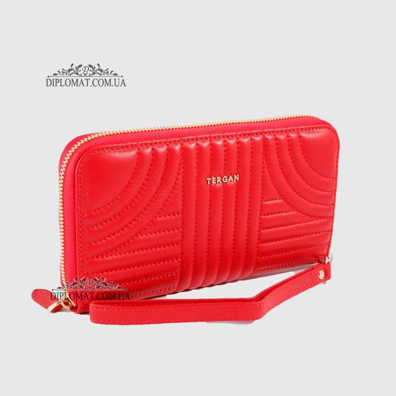 Кошелек женский на молнии TERGAN 5800  KIRMIZI METIS Красный/Розовый