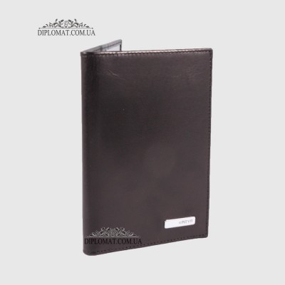 Обложка для паспорта из натуральной кожи с отделениями для карт KARYA 094 1 Black