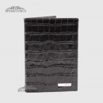 Обложка для паспорта из натуральной кожи с отделениями для карт KARYA 094  53 Черный