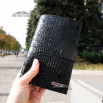 Портмоне вертикальное кожаное с отделением для ПАСПОРТА и ПРАВ KARYA 0498  53 Черный