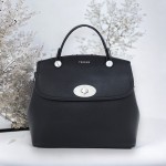 Стильная женская кожаная сумка TERGAN 79121  SIYAH FLOATER Черная