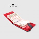 Зажим для денег TERGAN 1637 На 10 отделений под кредитные карточки  LACIVERT FLOATER/KIRMIZI FLOATER 