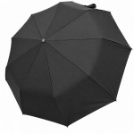 Зонт мужской полуавтомат с деревянной ручкой Три Слона 34075 BLACK, черный