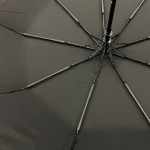 Зонт мужской полуавтомат с деревянной ручкой Три Слона 34075 BLACK, черный
