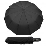Зонт автомат на 12 усиленных спиц TOPRAIN 7908 BLACK Черный
