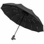 Зонт автомат на 12 усиленных спиц TOPRAIN 7908 BLACK Черный