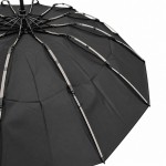 Зонт автомат на 12 усиленных спиц TOPRAIN 7908 BLACK Черный