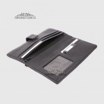 Кожаный мужской кошелек для документов на кнопке TERGAN 5725 SIYAH FLOATER SIYAH LATIGO