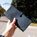 Портмоне для документов и денег TERGAN 5725 Кожаное С отделением для телефона  LACIVERT LATIGO Темно Синий Синий