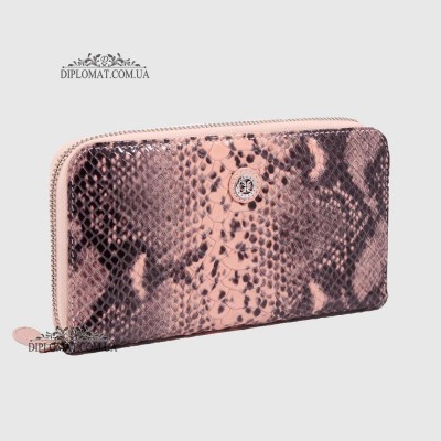Кошелек-клатч кожаный на молнии TERGAN 5734 PUDRA ANACONDA/PUDRA RUSTIC