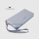 Кошелек Клатч TERGAN 5734 на молнии кожаный  MAVI PERLA MIMOZA Голубой