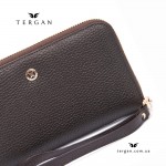 Кошелек Клатч TERGAN 5734 на молнии кожаный  KAHVE FLOATER