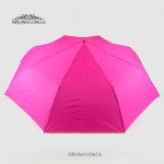 Зонт от дождя полуавтомат Lucky Elephants OD-P733 Ручка прорезиненная прямая Купол полиестер_ Polyester PINK Розовый
