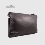 Сумка-Клатч женская EMANUELA FERRETTI 1512 На два отделения на металлической молнии  BLACK floater Черный