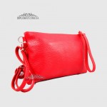 Сумка-Клатч женская EMANUELA FERRETTI 1512 На два отделения на металлической молнии  RED floater Красный/Розовый