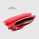 Сумка-Клатч женская EMANUELA FERRETTI 1512 На два отделения на металлической молнии  RED floater Красный/Розовый